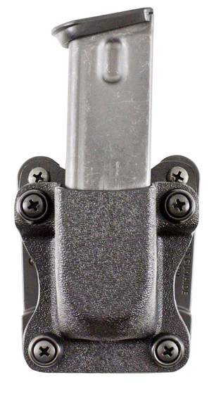 DeSantis Gunhide A86KJJJZ0 Quantico Single Mag Pouch OWB 9mm, 40 S&W fits Glock 17,19,22,23,31-38 1.5 in Belt Black Kydex