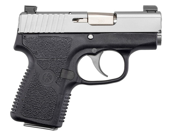 Kahr Arms KP38233N P380 *CA Compliant 380 ACP 6+1/7+1, 2.53 in Stainless Match Grade Barrel, Matte Serrated Stainless Steel Slide, Black Polymer Frame, Black Textured Polymer Grip, TruGlo Night Sights, Right Hand, Pistol