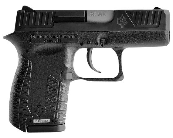 Diamondback DB0100E001 DB380 Micro-Compact 380 ACP 2 in 6+1 Black Stainless Steel Slide/Barrel Black Polymer Grip