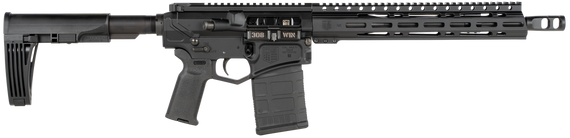 Diamondback DB10P13BGSB DB10 Pistol 308 Win 13.5 in 20+1 Magpul MOE K2 Grip MBUS Sights