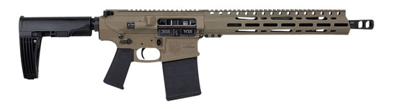 Diamondback DB1257C061 DB10 308 Win 13.50 in 20+1 Flat Dark Earth Cerakote No Brace Black Magpul MOE K2 Grip Right Hand 13 in M-LOK
