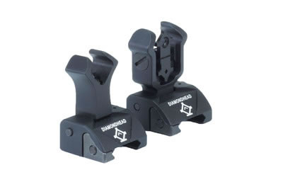 Diamondhead USA Diamond Sight, Front/Rear Flip Sights, Integrated Sighting System, Picatinny, Black 1199