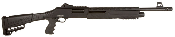 Dickinson XX3D2 Commando Tactical Shotgun, 12 Gauge, 18.5 in BBL, 3 in Chmbr, Black Finish, Tactical Syn Black Stock, 4+1 Rds