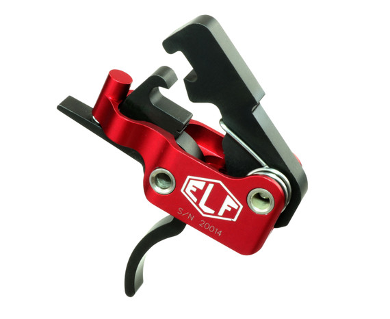 Elftmann Tactical ELF-SE-C SE Trigger AR-10 Black/Red Drop-In Curved 3.50 lbs