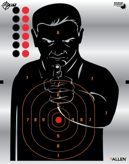 EZ-Aim 15234 EZ-Aim Bad Guy Silhouette Self-Adhesive Mylar Target 12 in x 18 in 4 Per Pkg