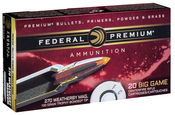 Federal Premium Ammunition 270 Weatherby Mag | P270WBTT1