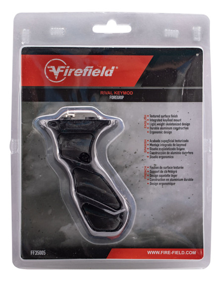 Firefield FF35005 Rival Foregrip Matte Black Aluminum KeyMod Mounted for AR-Platform
