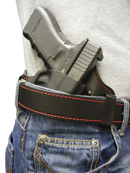 Flashbang 9410G4210 Capone ITW Glock 42 Compatible Leather/Thermoplastic Black/Red