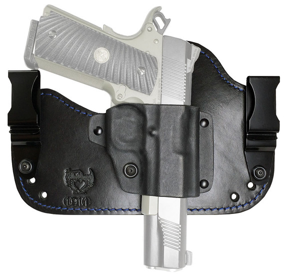 Flashbang 94201911310 The Capone Black with Blue Stitch 1911 Kydex/Leather