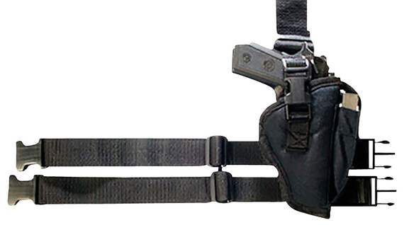 Bulldog WTAC8R Tactical Leg Black Knit Fits Large Semi-Auto Fits 3.50-5 in Barrel Right Hand, Holster