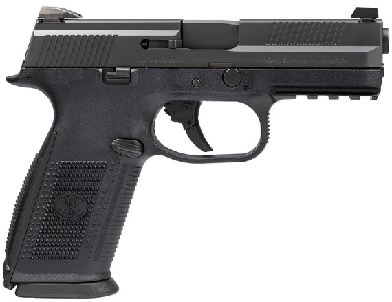 FN Herstal FNS-9 Pistol 66756, 9 mm, 4 in BBL, Double Action, Poly Grip, Black Finish, 3-Dot Sights, No Manual Safety, 10+1 Rds