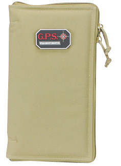 G*Outdoors GPS-1265PSRK Pistol Sleeve Large Rifle Green with Khaki Trim Nylon with Locking Zippers & Thin Design Holds 1 Handgun