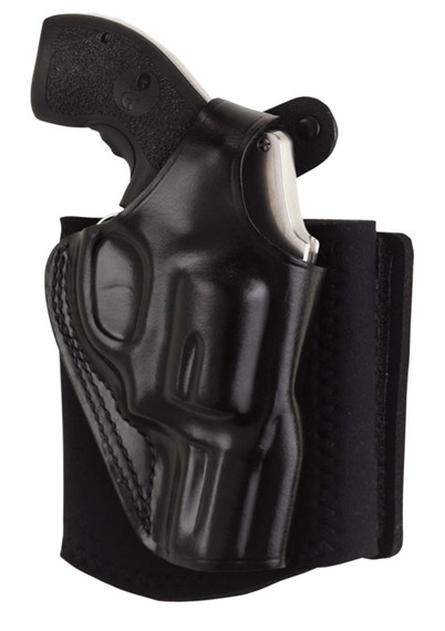 Galco AG664B Ankle Glove Size Fits Ankles up to 13" Black Leather Slip On Hook & Loop Fits Sig P938 Fits Kimber Micro 9 Right Hand