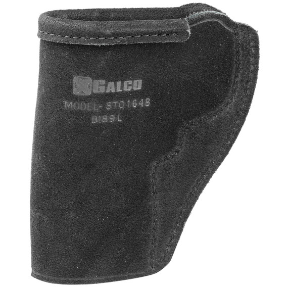 Galco Stow-N-Go Inside The Pant Holster, Fits S&W J Frame with 3 in Barrel, Right Hand, Black Leather STO164B