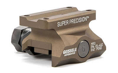 Geissele Automatics Super Precision, Mount, Fits Trijicon MRO, Absolute Co-Witness, Desert Dirt Color 05-402S