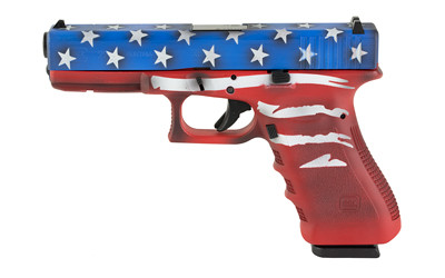 Glock 22 GEN 3 Semi-automatic Safe Action Full Size 40 SW 4.49 in Red PI2250204, Wht, Blu BW Flag 15 Rounds 2 Mags