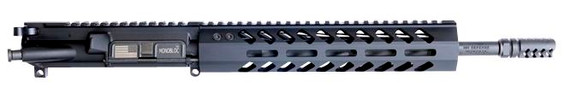HM Defense 125MBUP556 MonoBloc Upper 223 Rem, 5.56x45mm NATO 12.50 in Black Cerakote Barrel, 7075-T6 Aluminum Black Anodized Receiver, 10.37 in M-LOK Free-Float Handguard for AR-15 Pistol