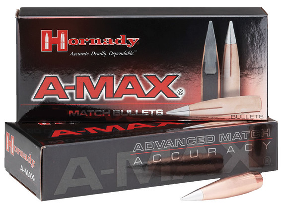 Hornady Bullets 26172, A-Max, 6.5mm Caliber, 120 gr, 100 Per Box (Not Loaded)