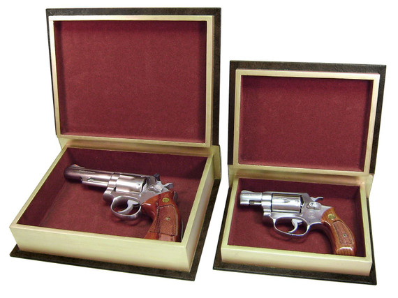 Peace Keeper DB2BLK Diversion Book Set Front Panel Entry Black Wood Holds 2, Handguns , Gun Safe