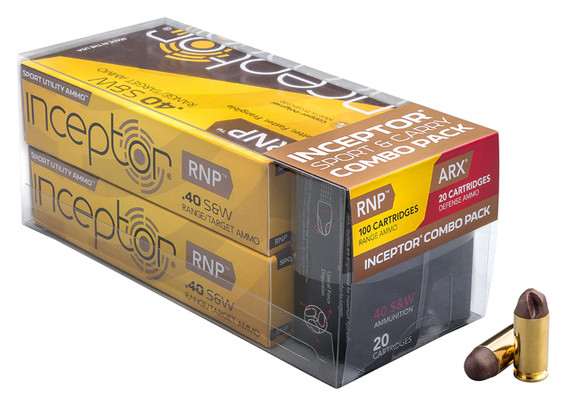 Iceptor Sport & Carry Handgun Ammunition, 40 S&W | 40RNPARX