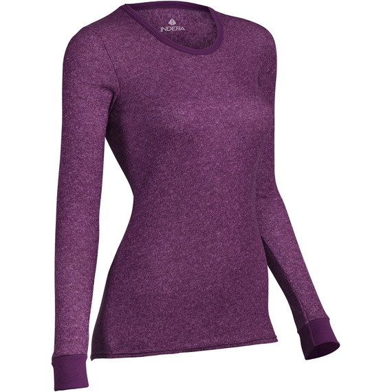 Indera womens Performance Rib Knit Thermal Top Small 4500LS-PR-SM