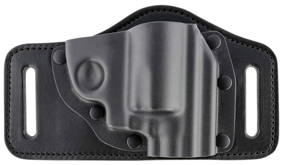 Galco TS224B TacSlide OWB Black Kydex/Leather Compatible w/ Glock 17 Gen1-5/19 Gen1-5/22 Gen2-5 Belt Slide Mount Right Hand, Holster