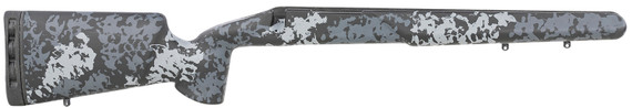 Iota Outdoors 971211101113211211 Kremlin Matte Large Pattern Midnight Gray with Clear Coat Carbon Fiber Fixed with M24 Barrel Contouring for Remington 700 Short Action Right Hand