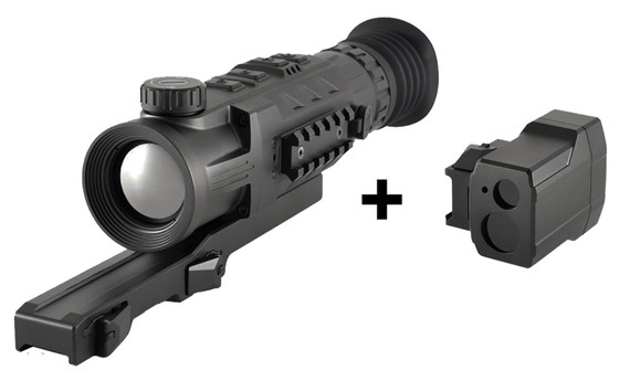 iRay USA IRAYRH35LRF RICO MK1 w/ILR 1000 Combo Thermal Scope Black 2x 35mm Black/White/Red/Green; 2 Dynamic/5 Static Reticle 2x 640x512, 50 Hz Resolution 35mm Zoom Digital 4x