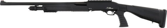 Iver Johnson Pump 12Ga. 3 in 24 in Ct-4 Black Pg Synthetic PAS12PGBLK24TK