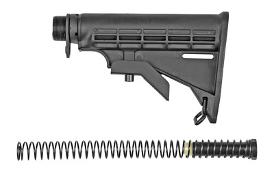 KE Arms Complete Buttstock Assembly 1-50-01-035, Black, Fits 223/556 AR15, Mil-Spec, 3oz Buffer 1-50-01-035