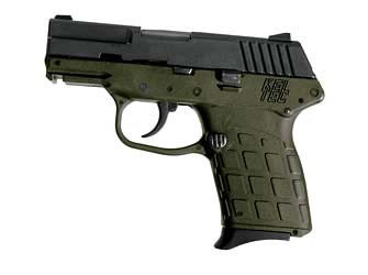 Kel-Tec Model PF-9 Pistol PF-9PKGN, 9 mm, 3.1 in, Green Grips, Parkerized Finish, Fixed Sights, 7 Rd