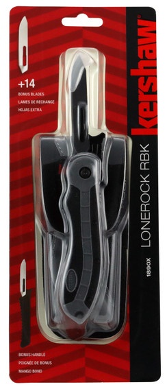 Kershaw 1890 LoneRock RBK Folder 2.8 in 60A Stainless Steel Drop Point Fiberglass Reinforced Nylon Black