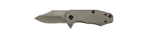 Kershaw 3560 Ember 2 in Folding Modified Clip Point Plain Gray TiCN 8Cr13MoV SS Blade Gray TiCN Stainless Steel Handle Includes Pocket Clip