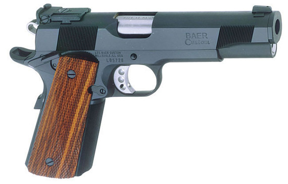 Les Baer 1911 Prowler III Pistol LBPIII45, .45 ACP, 5 in BBL, Prem Chk Cocobolo Grips, Blue Finish, 8 Rds