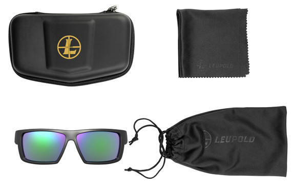 Leupold 179093 Switchback Polycarbonate Emerald Mirror Lens Matte Black Polyamide Wraparound Frame Includes Carrying Case, Bag, & Lens Cloth