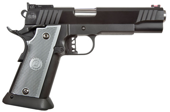 Llama M30SD40B MAC 3011 SSD 40 S&W Pistol, 40 S&W, 5 in BBL, Single Act, Alum Grips, Fib Opt Front, Adj Rear Sights, Blued Finish, 15+1 Rds