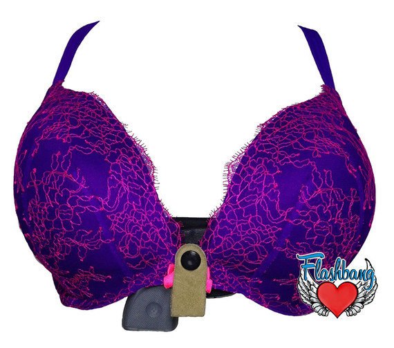 Looper Law Enforcement 9220SHIELD10, FlashBang Bra-Mounted S&W Shield Right Hand Holster, Small, Black Kydex Smooth
