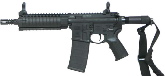 LWRC PSD-P Base Model Gas Piston Pistol BPSDPR6B8, 6.8 SPC, 8 in BBl, ARMS Fixed Sight, BLK, 30 Rd
