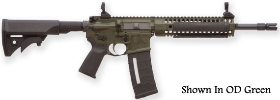 LWRC SIX8 A2 Gas Piston Carbine SIX8RB14P, 6.8 SPC, 14.7 in BBL, LWRCI Stock, Skirmish Folding Sights, 9 in Quad Rail, Black Finish, 30 Rds