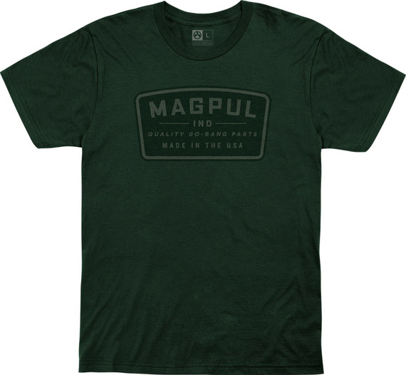 Magpul MAG1111-301-L Go Bang Parts T-Shirts Forest Green Large Short Sleeve
