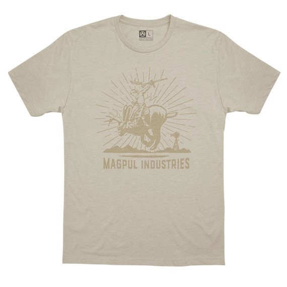 Magpul MAG1173-271-S Jackalope Rodeo T-Shirt Bone Small Short Sleeve