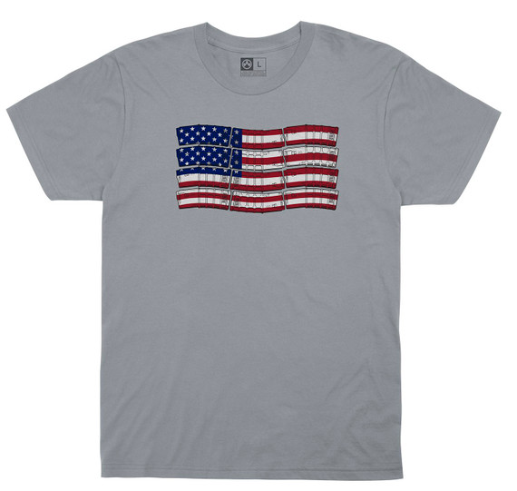 Magpul MAG1180-040-3XL PMag-Flag T-Shirt Silver 3XL Short Sleeve