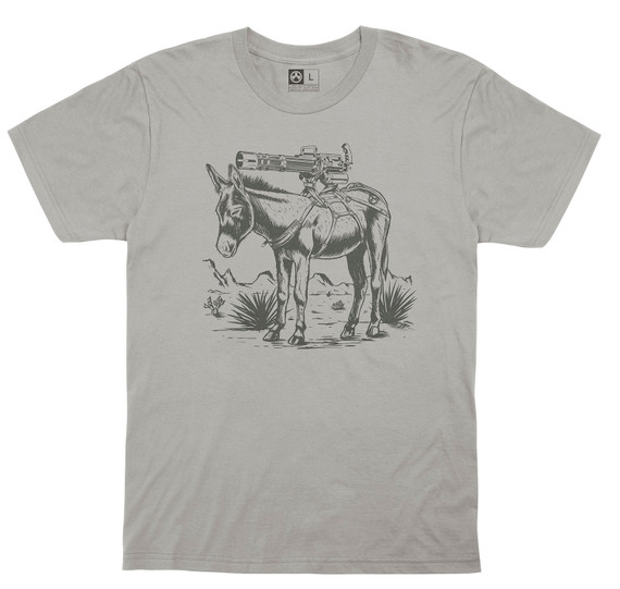 Magpul MAG1190-040-XL Burro T-Shirt Silver XL Short Sleeve