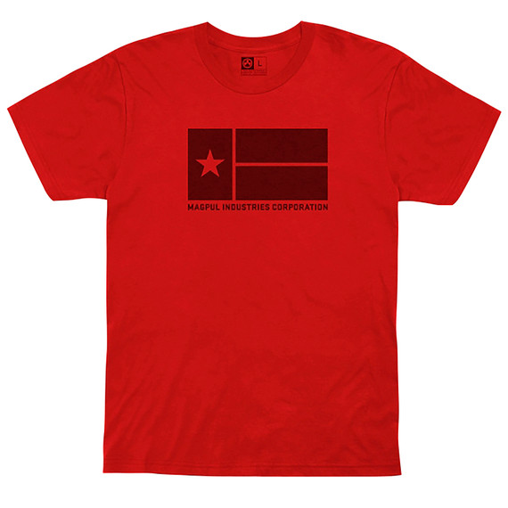 Magpul MAG1201-610-M Lone Star T-Shirt Red Medium Short Sleeve
