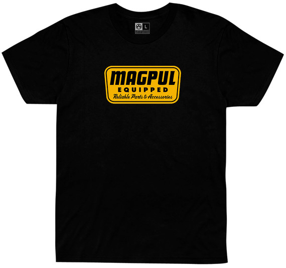 Magpul MAG1205-001-S Equipped T-Shirt Black Short Sleeve Small