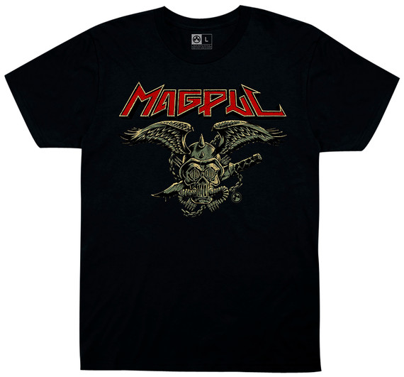 Magpul MAG1220-001-L Heavy Metal T-Shirt Black Large Short Sleeve