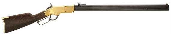 Henry H011 Original Full Size 44-40 Win 13+1 24.50 in Blued Octagon Barrel, Polished Brass Receiver, Fancy American Walnut Wood Stock, Brass Buttplate/Pad Right Hand, Rifle