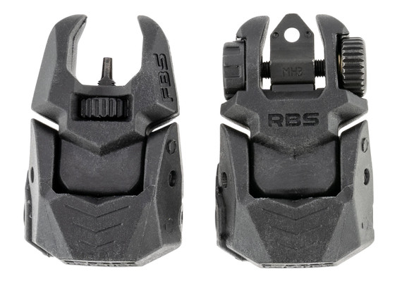 Meprolight USA ML40310 Mepro FRBS Self-Illuminated Sights M2D Set Green Tritium Front & Rear with Black Frame for AR-Platform