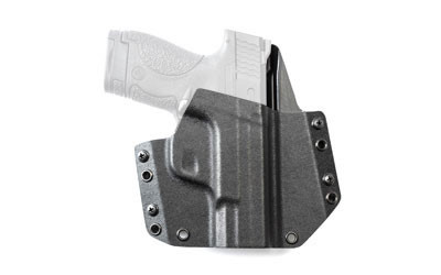 Mission First Tactical OWB Holster, Fits S&W M&P Shield 9/40, Right Hand, Black Boltaron, Standard Belt Loops 1.75 in HSWSHSOWB-BL