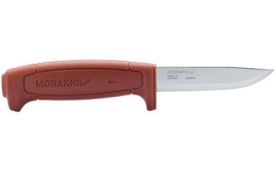 Morakniv 15 Pack of Morakniv Basic 511 Fixed Blade Knives, Carbon Steel Blade, Red Rubber Handle, Black Sheath, 3.6 in Blade and 8.1 in Overall Length M-12147